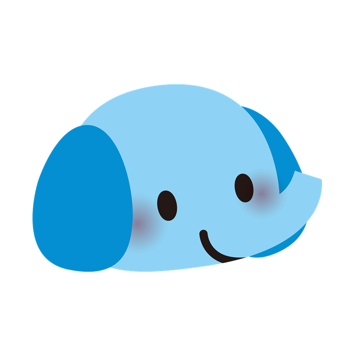 まめぞうアイコン（青右）